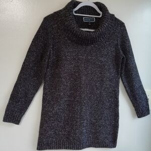 Karen Scott Charcoal Cowl Neck Sweater